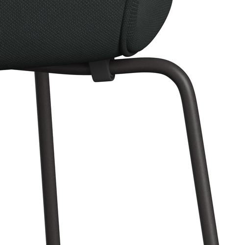 Fritz Hansen 3107 sedia piena tappezzeria, carbone caldo di grafite/taglio in acciaio