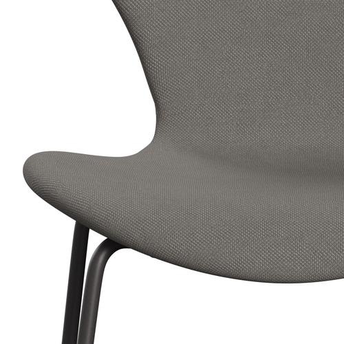 Fritz Hansen 3107 chaise complète complète, graphite chaud / Steelcut moyen gris