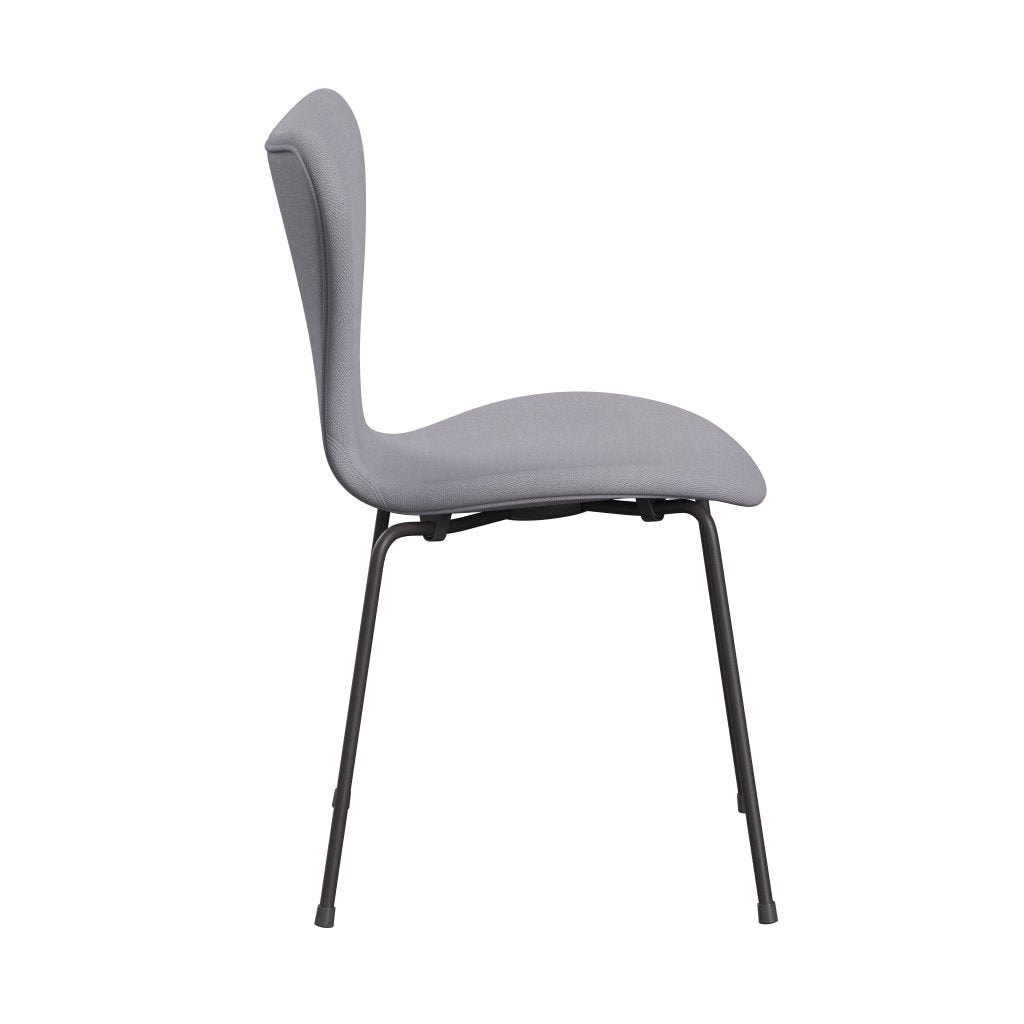 Fritz Hansen 3107 Stol Fullklädsel, varm grafit/stålcut Siber Grey Light