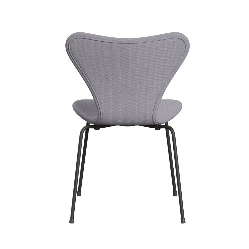 Fritz Hansen 3107 Stuhl Vollpolsterung, Warm Graphite/Stahlschnitt Siber Grey Light