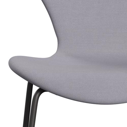 Fritz Hansen 3107 Stol Fullklädsel, varm grafit/stålcut Siber Grey Light