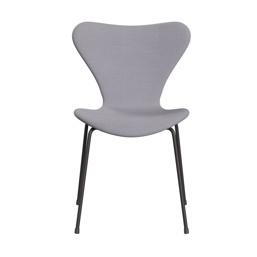 Fritz Hansen 3107 Stol Fullklädsel, varm grafit/stålcut Siber Grey Light