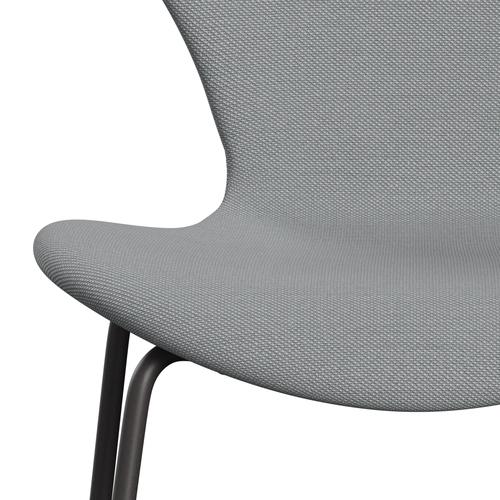 Fritz Hansen 3107 Stuhl Vollpolsterung, Warm Graphit/Stahlschnitt Trio Beige