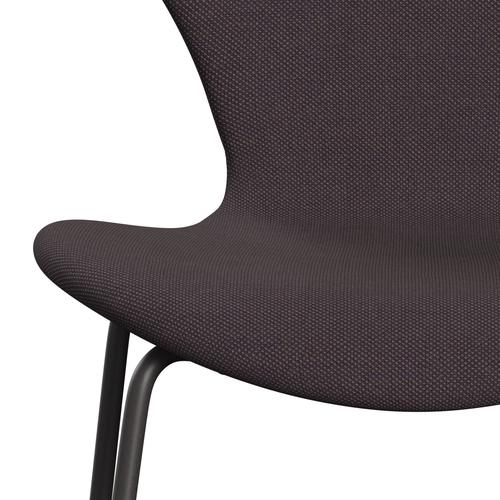 Fritz Hansen 3107 chaise complète complète, graphite chaud / trio Steelcut marron