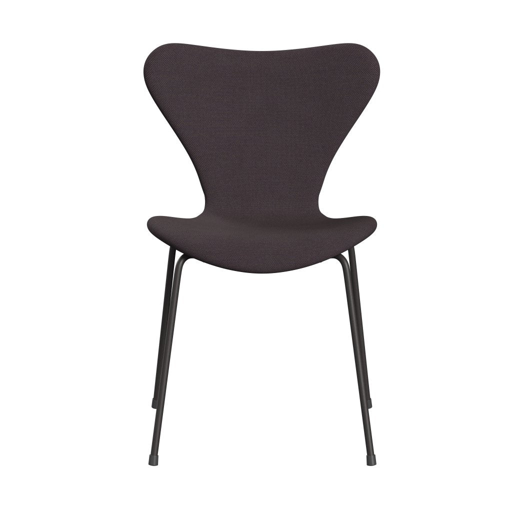 Fritz Hansen 3107 sedia piena rivestimento, trio di grafite calda/taglio in acciaio