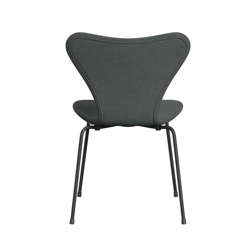 Fritz Hansen 3107 chaise complète complète, graphite chaud / charbon de bois de trio Steelcut