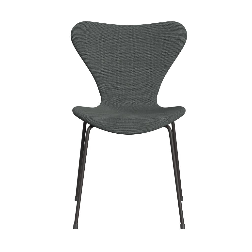 Fritz Hansen 3107 sedia piena tappezzeria, carbone a trio di grafite/taglio in acciaio caldo