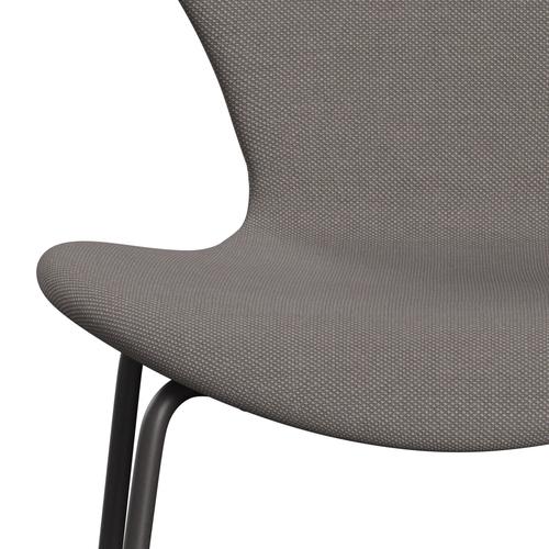 Fritz Hansen 3107 chaise complète complète, graphite chaud / sable de trio Steelcut sombre