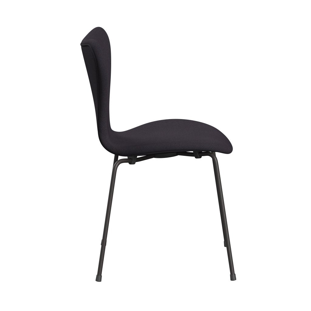 Fritz Hansen 3107 Chair Full Upholstery, Warm Graphite/Steelcut Trio Warm Dark Blue