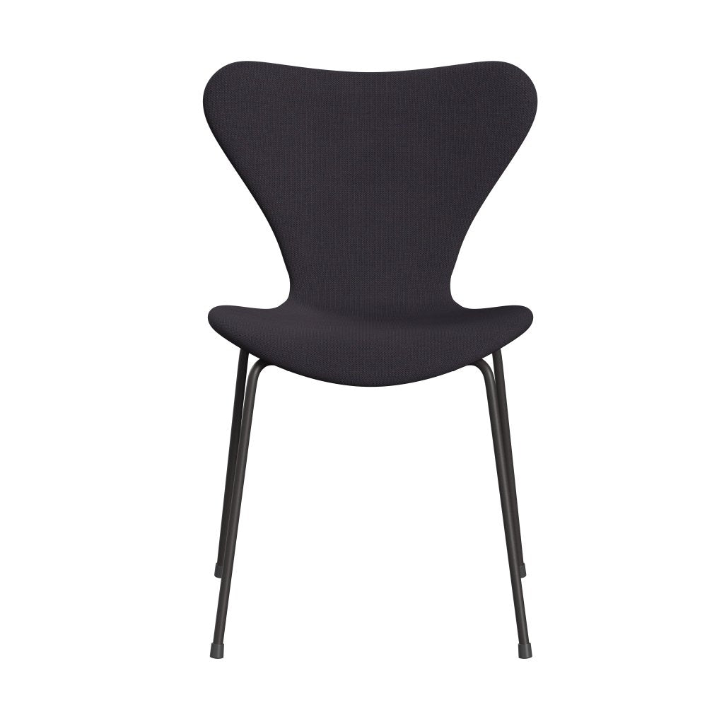 Fritz Hansen 3107 stoel Volledige bekleding, warm grafiet/staalcut trio warm donkerblauw