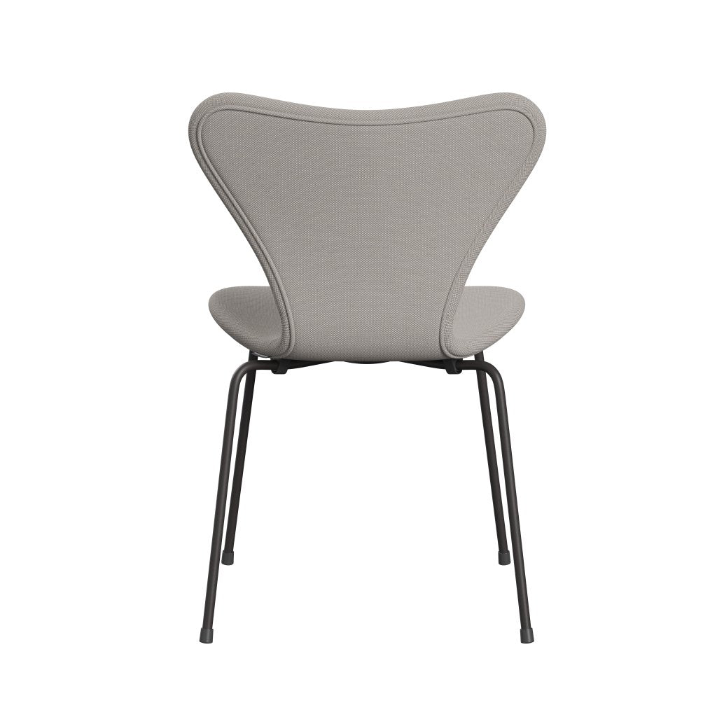 Fritz Hansen 3107 chaise complète complète, graphite chaud / trio Steelcut blanc et gris