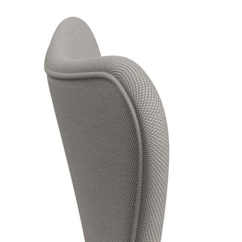 Fritz Hansen 3107 chaise complète complète, graphite chaud / trio Steelcut blanc et gris