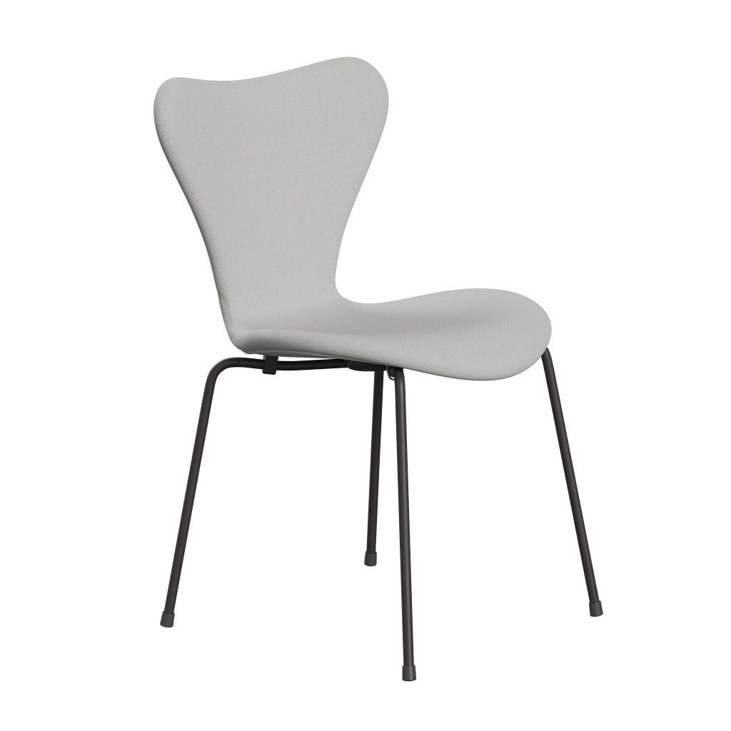 Fritz Hansen 3107 Silla tapicería completa, grafito caliente/trío de menta de acero delicada menta verde