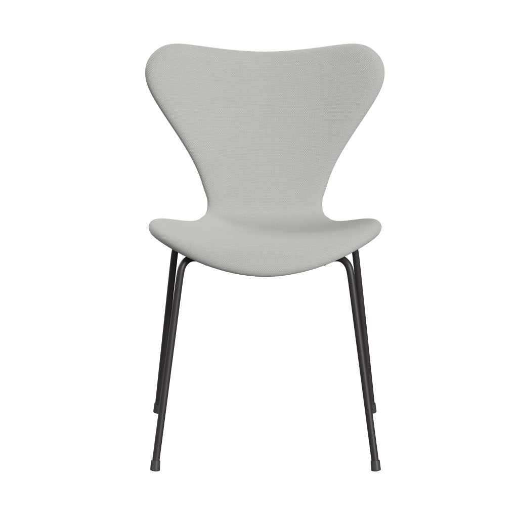 Fritz Hansen 3107 Stuhl Vollpolsterung, Warm Graphit/Stahlschnitt Trio Zartes Mintgrün