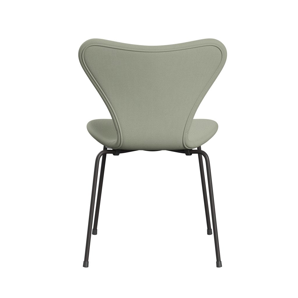 Fritz Hansen 3107 stoel Volledige bekleding, warm grafiet/staalcut turquoise licht