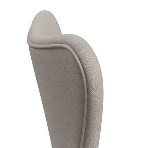 Fritz Hansen 3107 chaise complète complète, graphite chaud / laine Steelcut Blanc