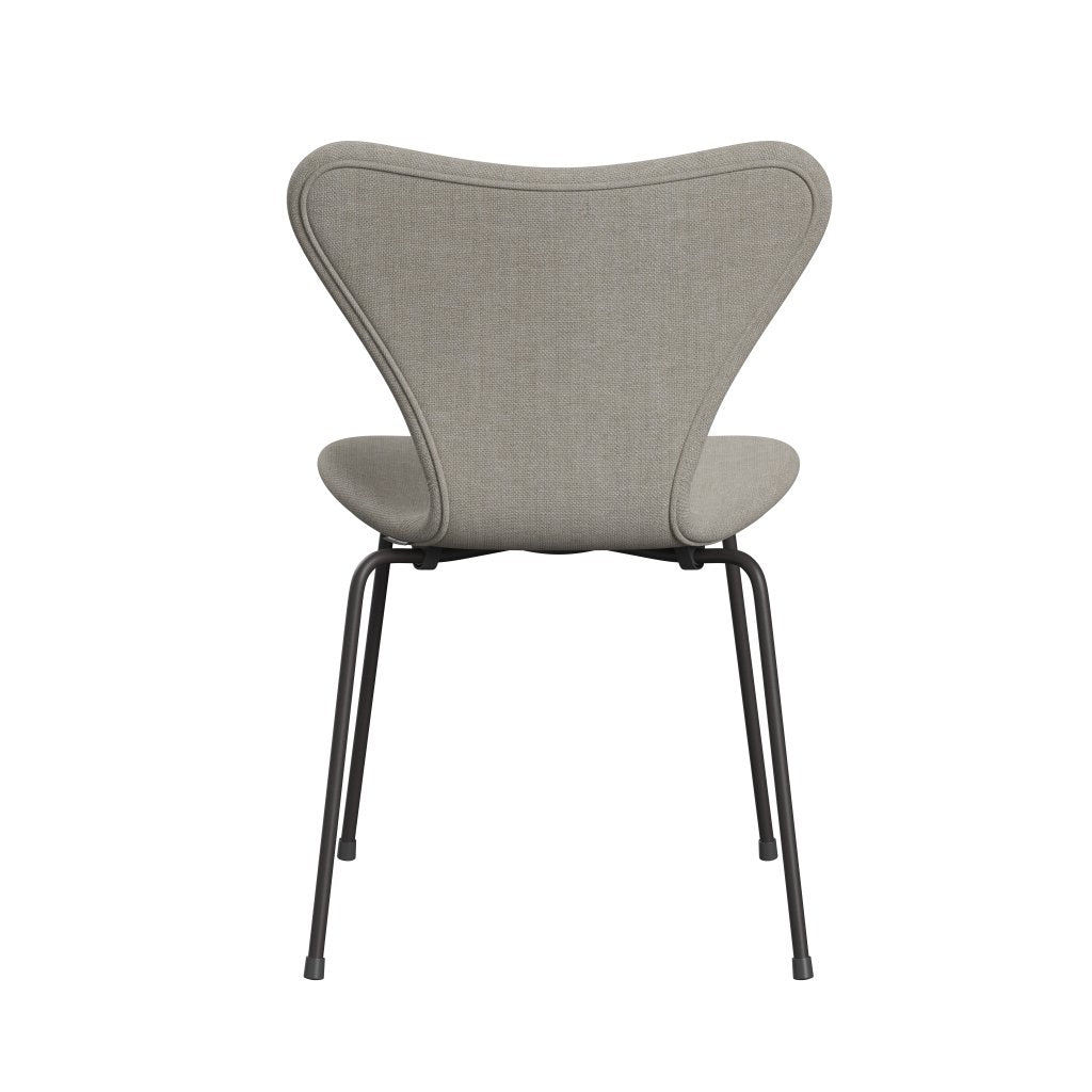 Fritz Hansen 3107 chaise complète complète, graphite chaud / sunniva 2 beige