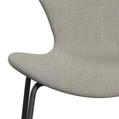 Fritz Hansen 3107 chaise complète complète, graphite chaud / sunniva 2 beige