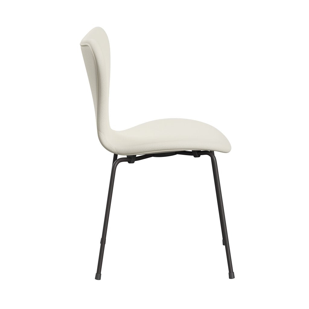 Fritz Hansen 3107 chaise complète complète, graphite chaud / sunniva 2 crème