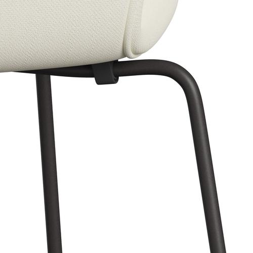 Fritz Hansen 3107 chaise complète complète, graphite chaud / sunniva 2 crème