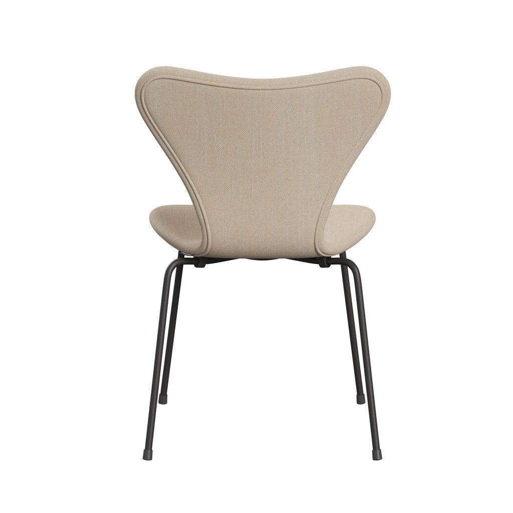 Fritz Hansen 3107 stoel Volledige bekleding, warme grafiet/sunniva 2 crème/zand