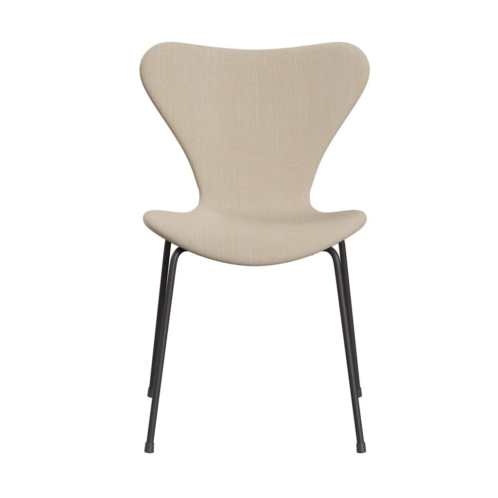 Fritz Hansen 3107 stoel Volledige bekleding, warme grafiet/sunniva 2 crème/zand