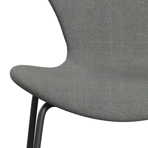 Fritz Hansen 3107 chaise pleine d'ameublement, graphite chaud / sunniva 2 gris