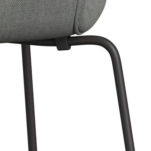 Fritz Hansen 3107 Stuhl Vollpolsterung, Warm Graphit/Sunniva 2 Grau