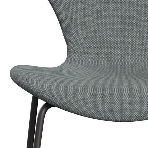 Fritz Hansen 3107 stol fuld polstring, varm grafit/sunniva 2 grå/lysegrøn