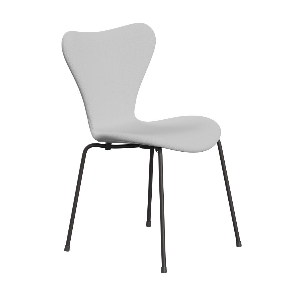 Fritz Hansen 3107 stol fuld polstring, varm grafit/sunniva 2 lærred naturligt