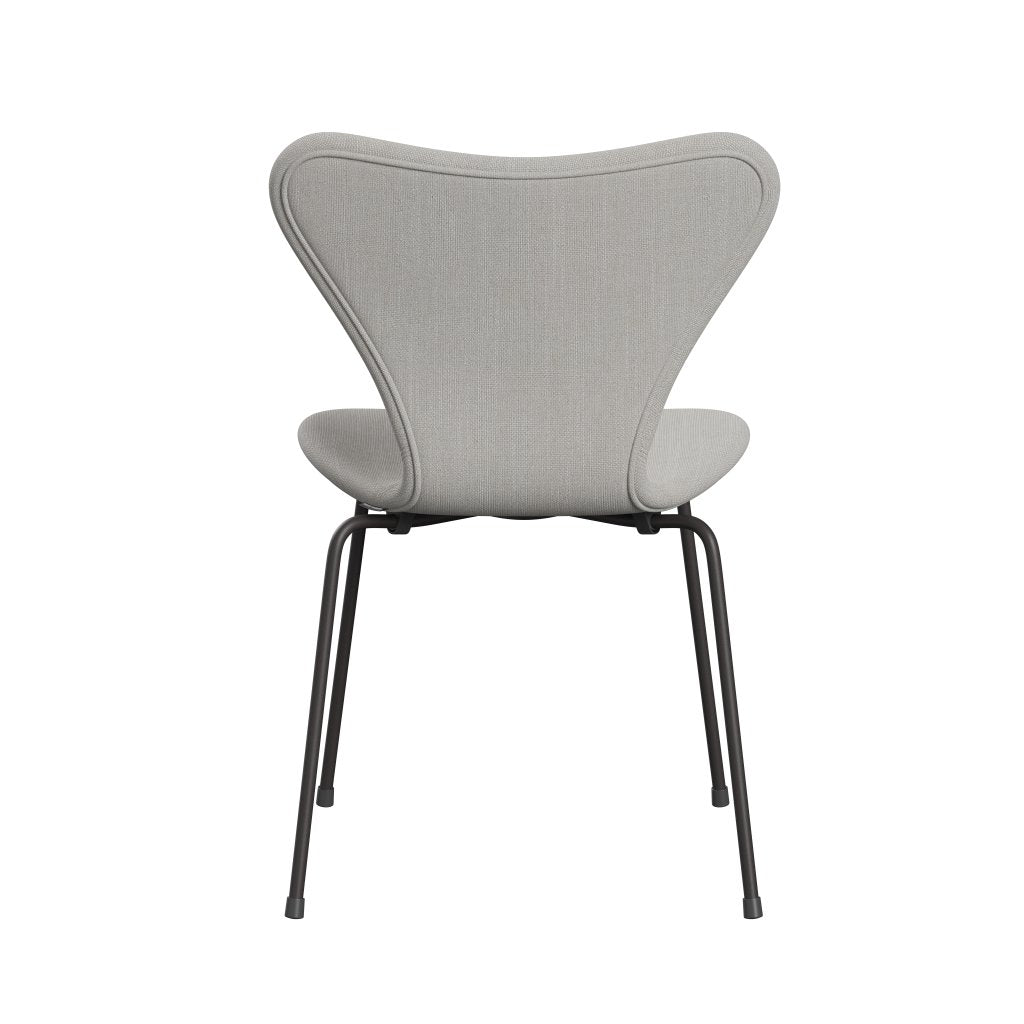 Fritz Hansen 3107 stol fuld polstring, varm grafit/sunniva 2 lærred naturligt