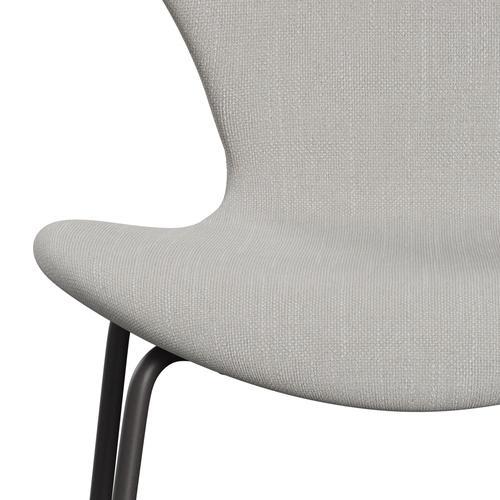 Fritz Hansen 3107 chaise complète complète, graphite chaud / sunniva 2 toile naturelle