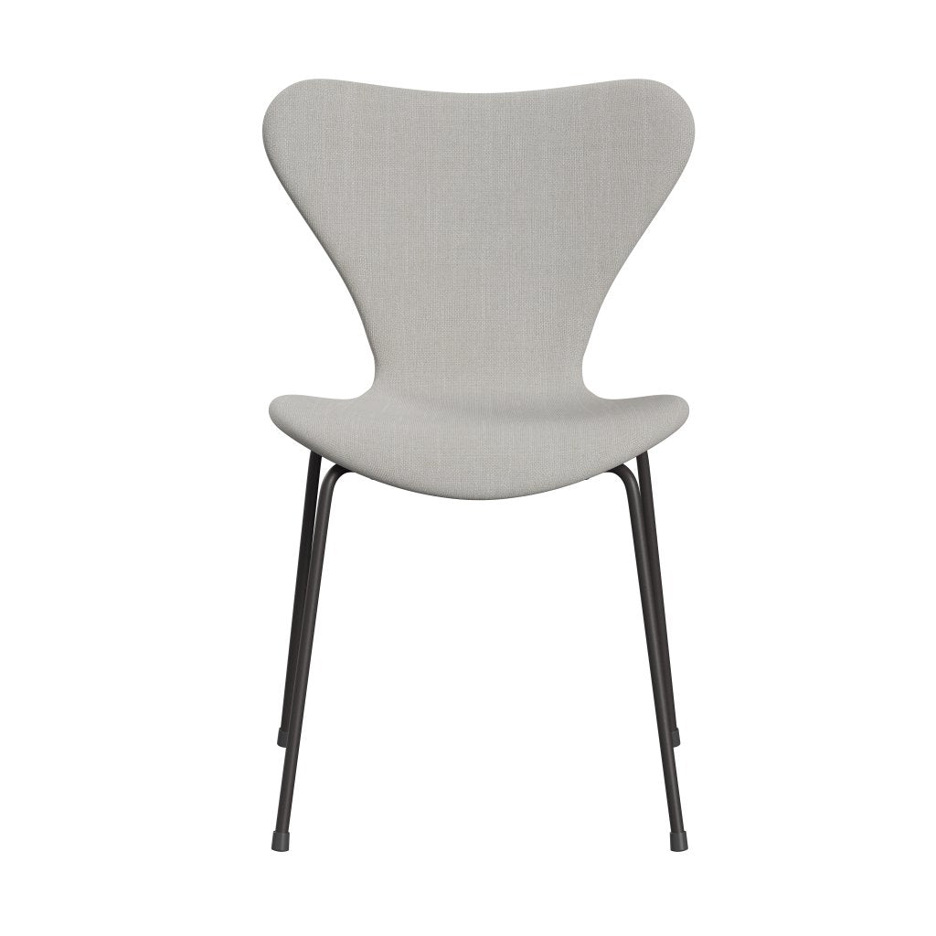 Fritz Hansen 3107 stoel Volledige bekleding, warme grafiet/sunniva 2 canvas Natural