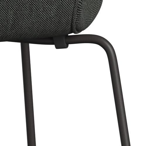 Fritz Hansen 3107 Stuhl Vollpolsterung, Warm Graphit/Sunniva 2 Hellgrau/Dunkelgrau