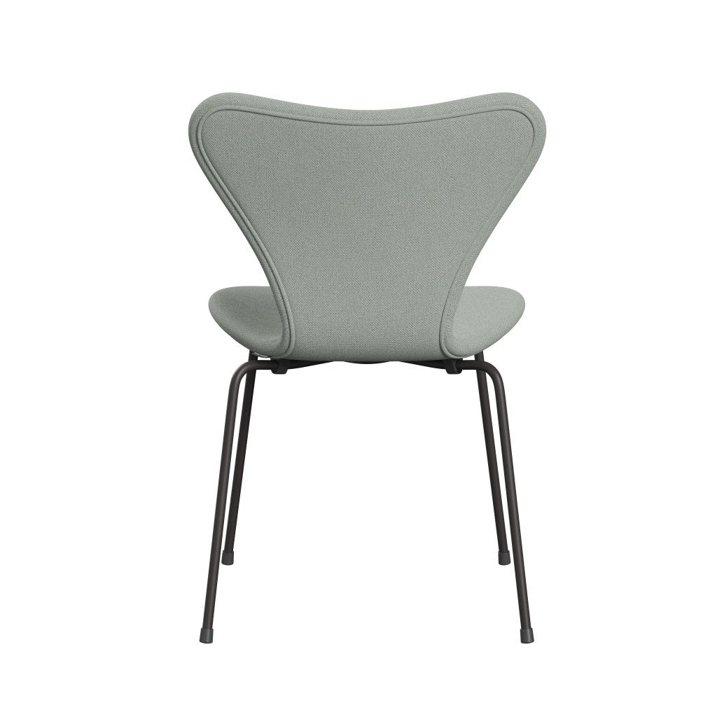 Fritz Hansen 3107 Silla tapicería completa, grafito cálido/sunniva 2 menta verde