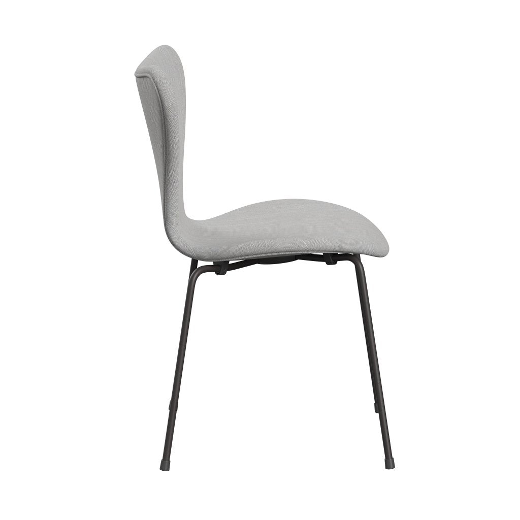 Fritz Hansen 3107 stoel Volledige bekleding, warme grafiet/sunniva 2 natuurlijk/lichtgrijs