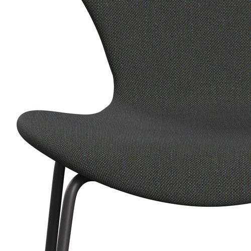 Fritz Hansen 3107 chaise complète complète, graphite chaud / sunniva 2 marine / olive