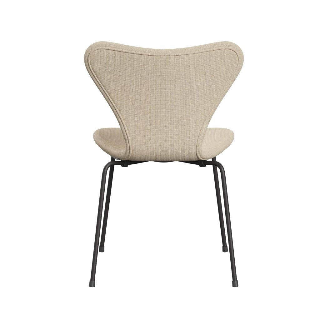 Fritz Hansen 3107 Stuhl Vollpolsterung, Warm Graphite/Sunniva 2 Sand