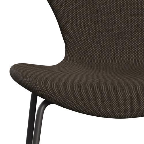 Fritz Hansen 3107 stoel Volledige bekleding, warme grafiet/sunniva 2 chocolade/zwart