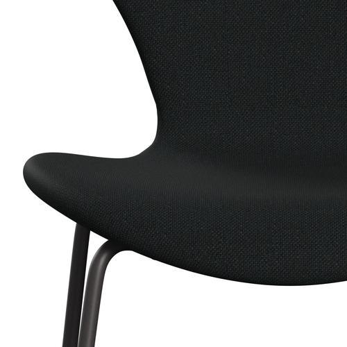 Fritz Hansen 3107 chaise complète complète, graphite chaud / sunniva 2 noir (SV193)