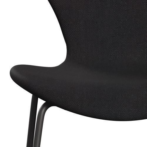 Fritz Hansen 3107 chaise complète complète, graphite chaud / sunniva 2 noir (SV683)