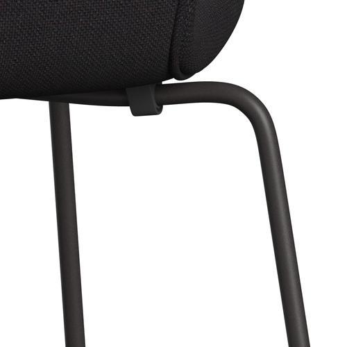 Silla Fritz Hansen 3107 Tapicería completa, Grafito cálido/Sunniva 2 Negro (SV683)