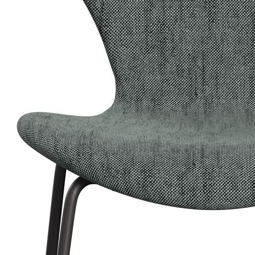 Fritz Hansen 3107 Stuhl Vollpolsterung, Warm Graphit/Sunniva 2 Schwarz/Weiß