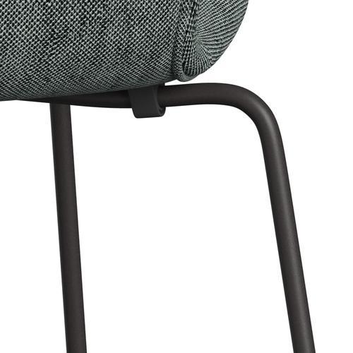 Fritz Hansen 3107 Stuhl Vollpolsterung, Warm Graphit/Sunniva 2 Schwarz/Weiß