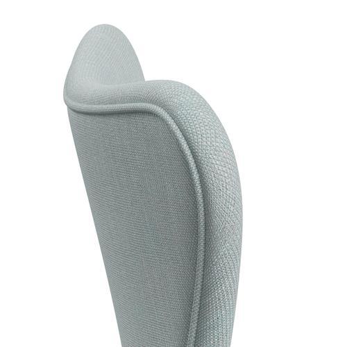 Fritz Hansen 3107 chaise complète complète, graphite chaud / sunniva 2 blanc / bleu clair