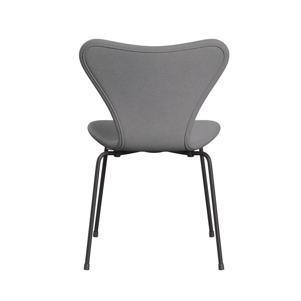 Fritz Hansen 3107 chaise complète complète, graphite chaud / tonus gris clair