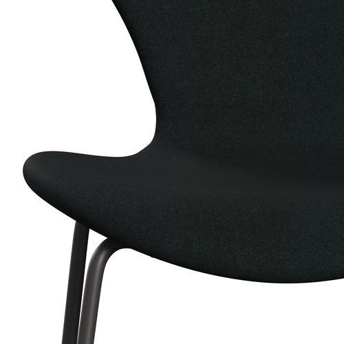 Fritz Hansen 3107 chaise complète complète, graphite chaud / tonus noir