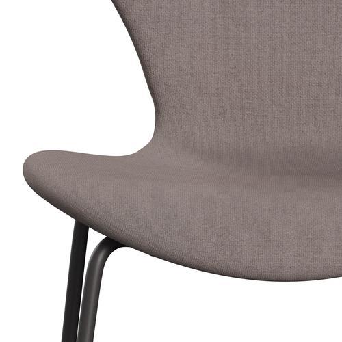 Fritz Hansen 3107 stol fuld polstring, varm grafit/tonus støvet sand