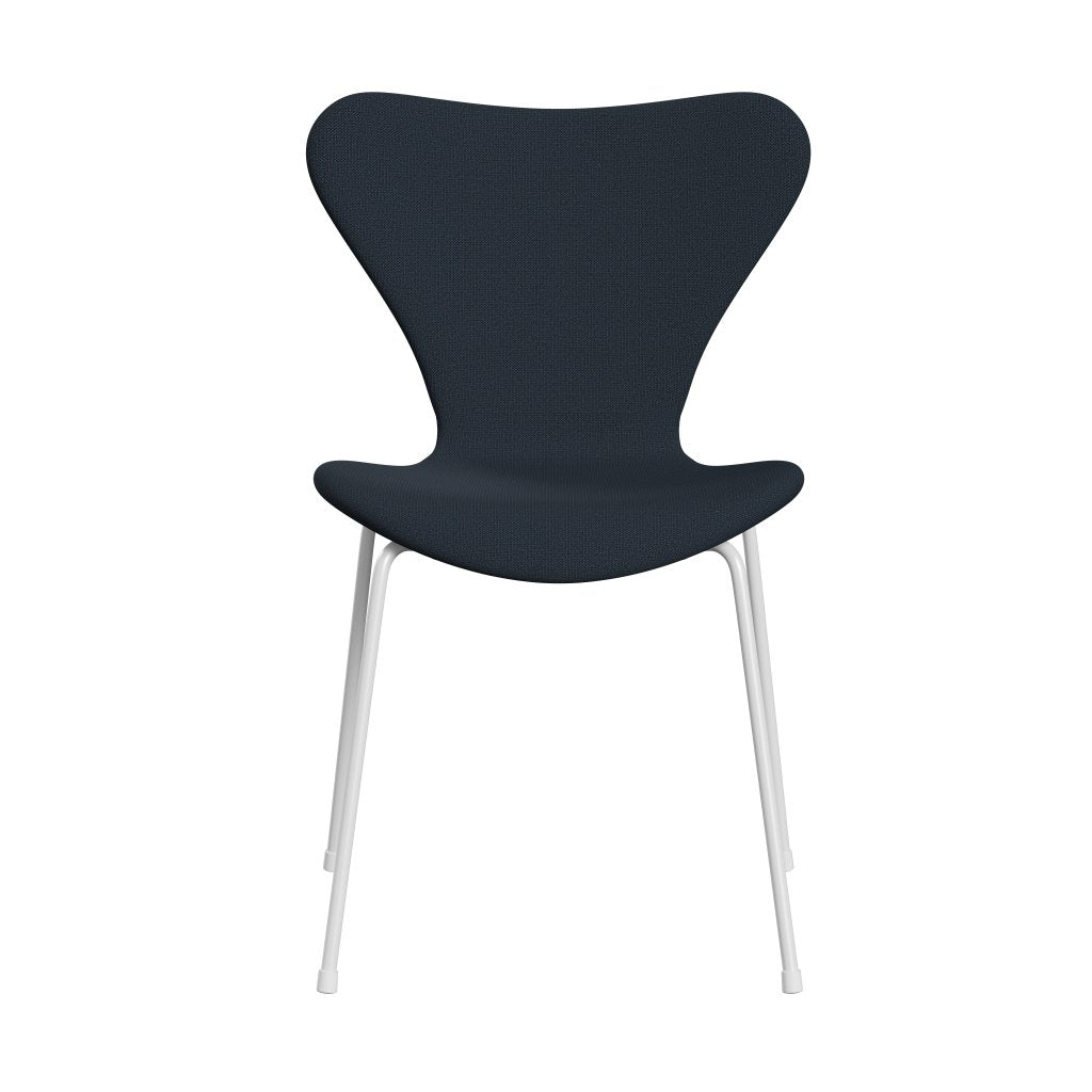 Fritz Hansen 3107 stoel Volledige bekleding, wit/vangblauw blauw