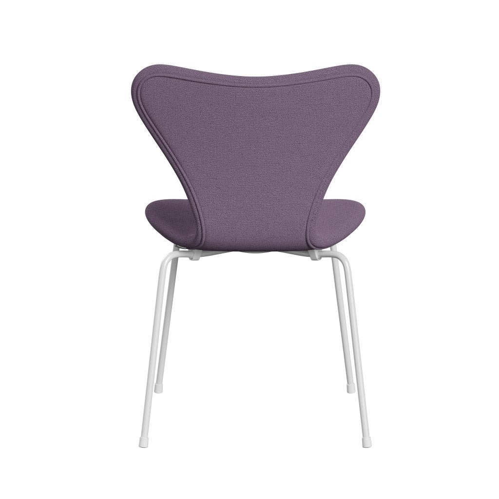 Fritz Hansen 3107 sedia piena rivestimento, bianco/cattura viola leggera